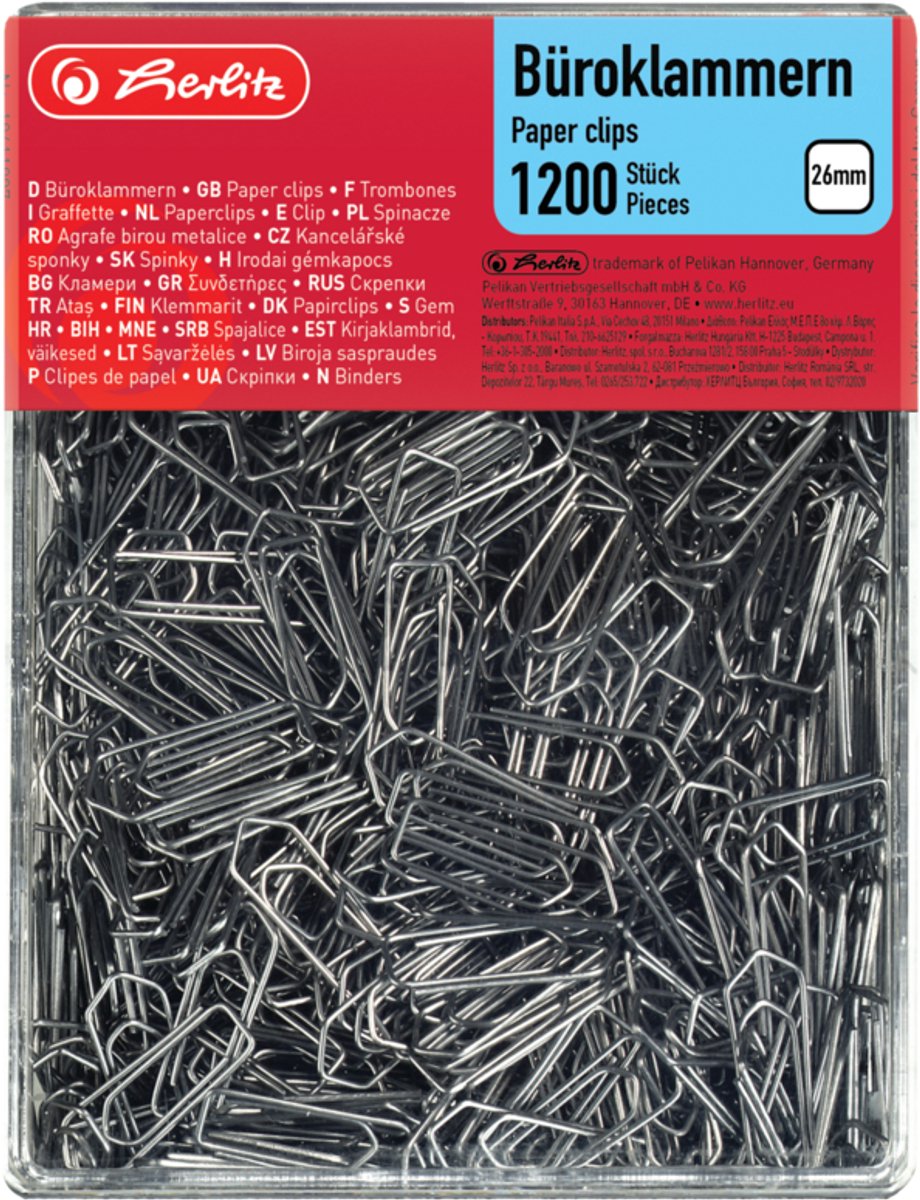 Graffette Herlitz - metallo - zincato - 26 mm