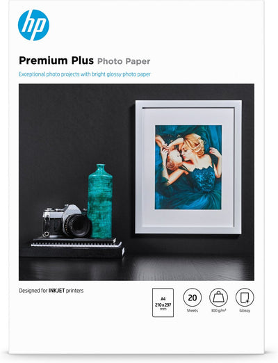 Carta fotografica lucida HP premium plus - 20 fogli A4