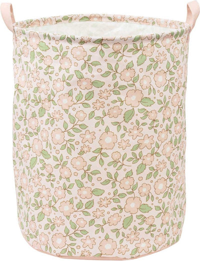Una pequeña compañía encantadora - Cesta de almacenamiento cesta de juguetes para la habitación de los niños - flores rosas