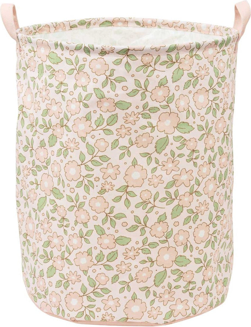 Una piccola e adorabile compagnia: cestino portaoggetti per la cameretta dei bambini, fiori rosa