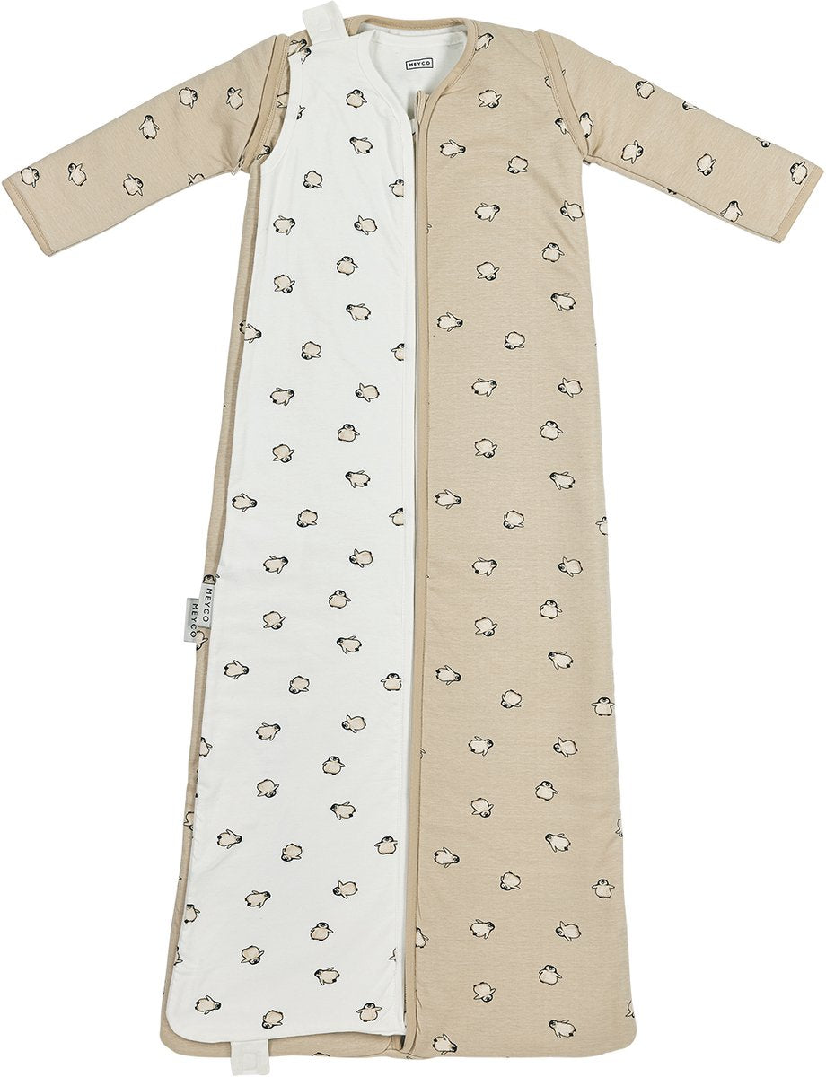Saco de dormir para bebé Meyco baby penguin 4 estaciones - arena suave - 3.0 tog