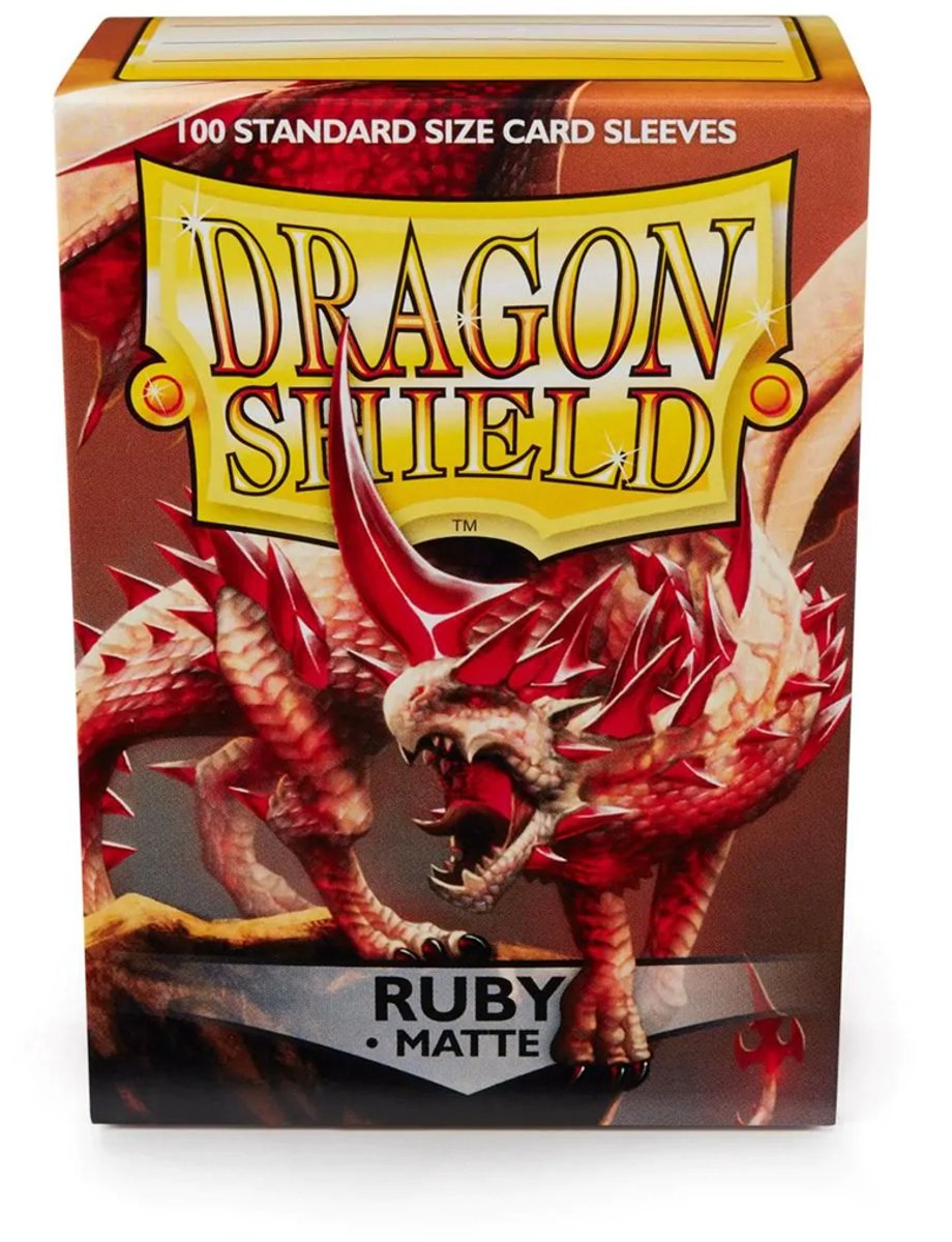 Arcane tinmen dragon shield standard sleeves matte - ruby red (100 ct) in box
