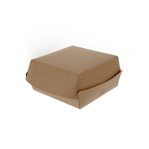 Scatola porta menu per hamburger extra large fsc kraft bio (300 pezzi)