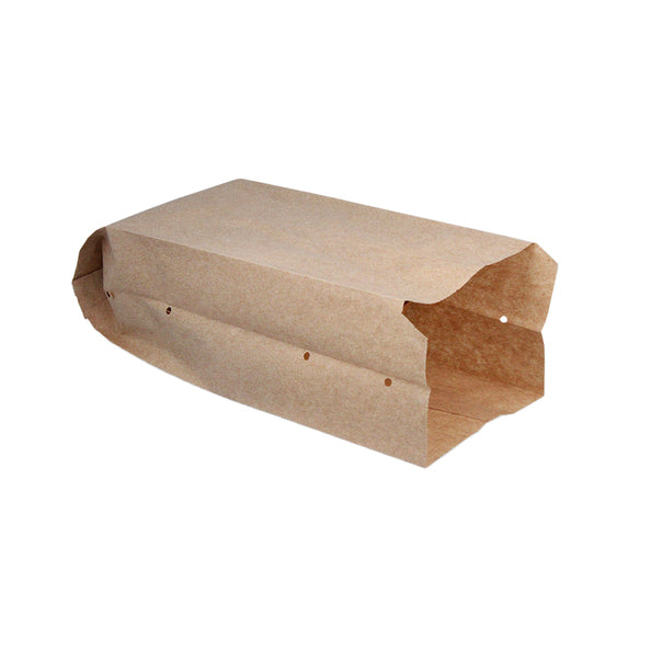 Bolsa snack kraft perforada no.25 orgánica (0.5 libra)(1600 piezas)
