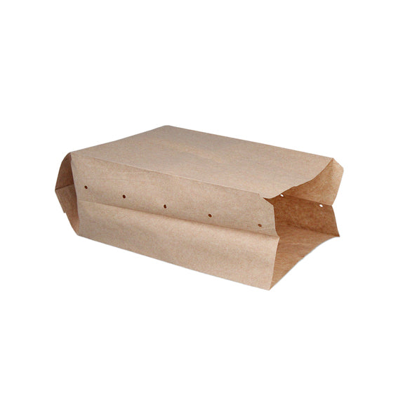 Bolsa snack kraft perforada no.28 orgánica (2 libras)(1000 piezas)