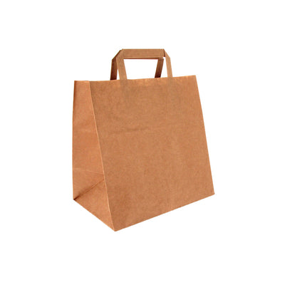 Shopper in carta media 26+17x27 cm marrone (250 pezzi)