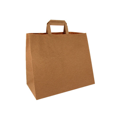 Shopper in carta grande 32+17x27 cm marrone (250 pezzi)