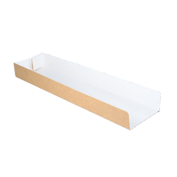 Takeaware panini bakje 28x7x3cm kraft wit (1000 stuks)
