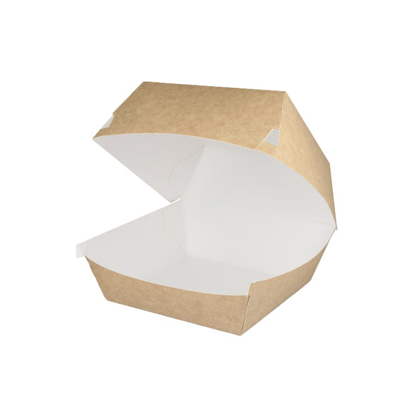 Contenedor para hamburguesas Takeaware grande kraft blanco (400 piezas)