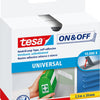 Tesa klittenband on off zelfklevend voor lichte voorwerpen bevestigen – wit 2cm x 250cm