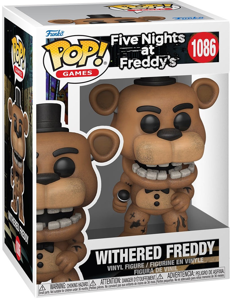 Funko cinco noches en freddy's marchito freddy (juegos) figura vinilo 1086 pop unisex! - neutro - estándar
