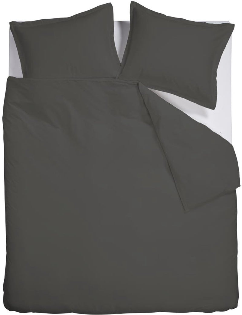 Copripiumino Ambiante satin uni - matrimoniale - 200x200 220 cm - grigio scuro