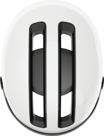 Abus timón hud-y as brillante blanco m 54-58 cm