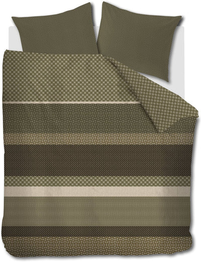 Beddinghouse fera dekbedovertrek - tweepersoons - 200 x 200 220 cm - groen