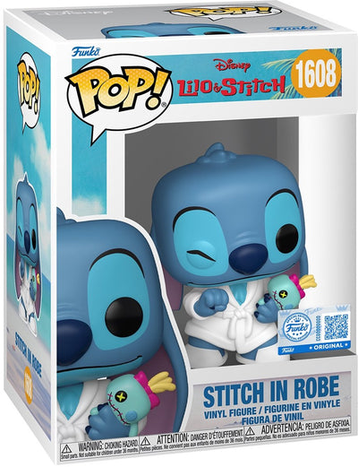 Funko lilo stitch puntada en bata figura de vinilo 1608 unisex pop! - neutro - estándar