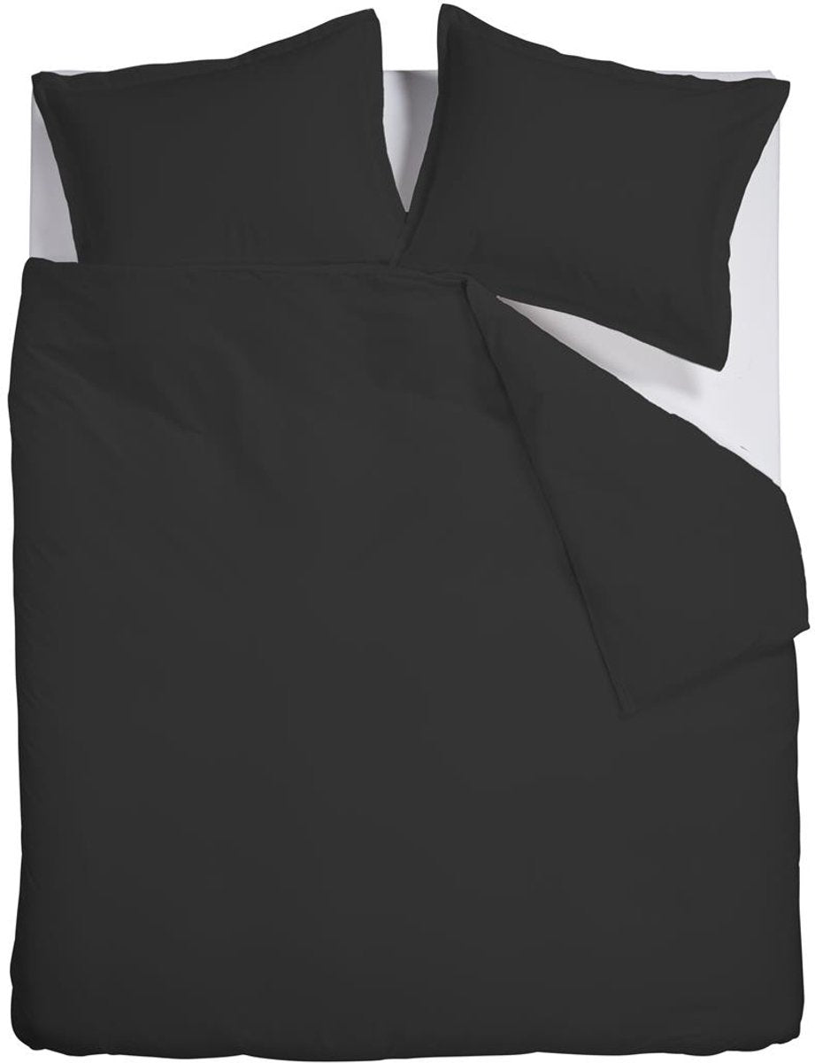 Copripiumino Ambiante satin uni - matrimoniale - 200x200 220 cm - nero
