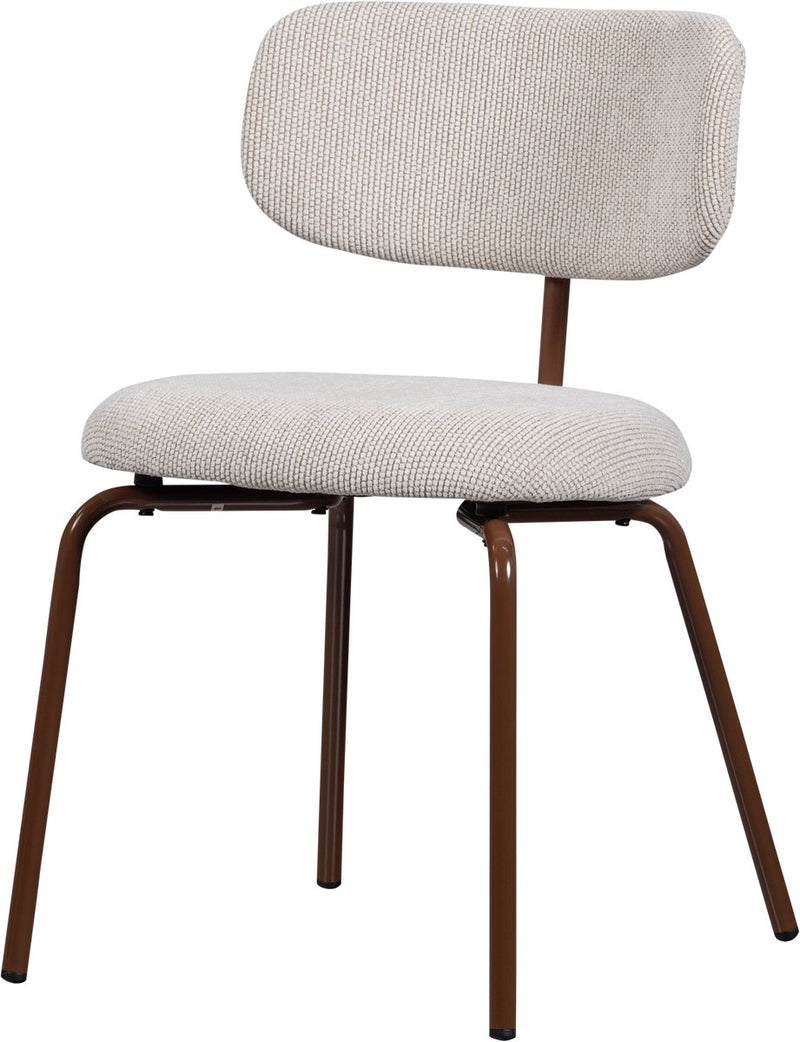 Sedia per sala da pranzo Woodood Travis - poliestere - bianco sporco - 75x48x53