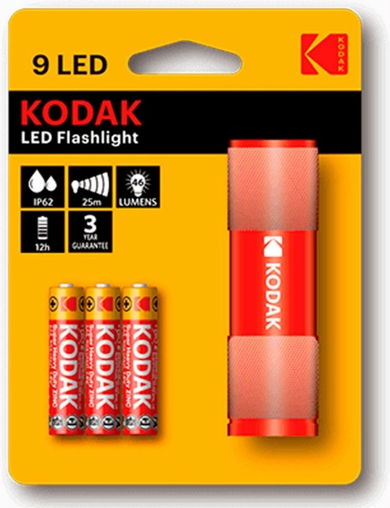 Kodak | Torcia a 9 LED | rosso | batterie incluse | lampada di emergenza | sopravvivenza |
