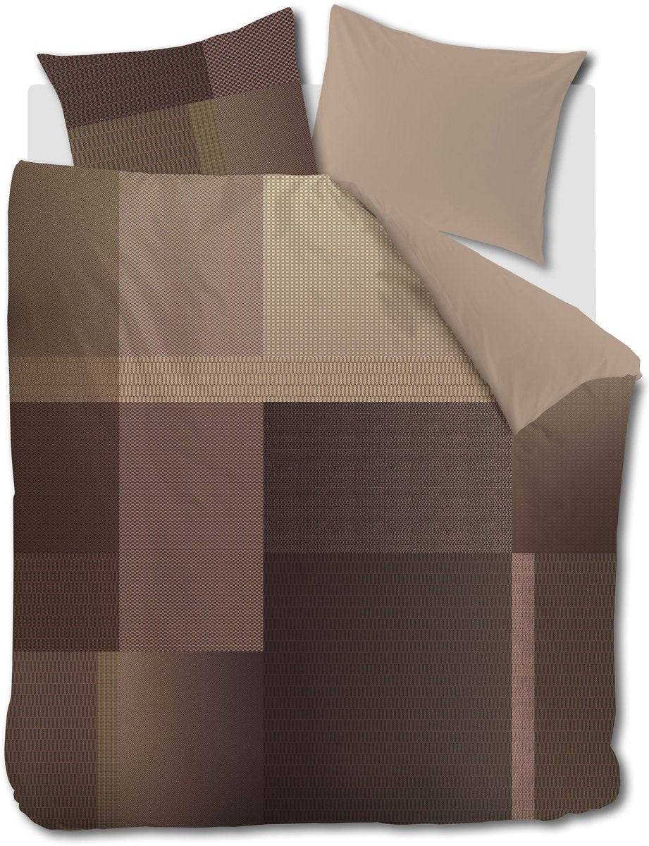 Beddinghouse lovis dekbedovertrek - tweepersoons - 200 x 200 220 cm - terra