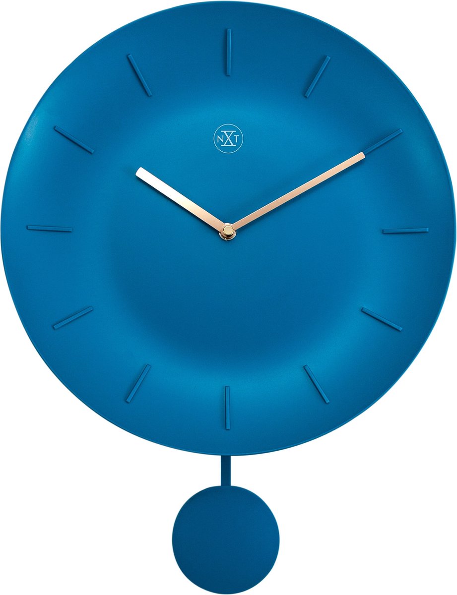 Unbranded sans marque nxt bowl – wall clock – 30 cm – plastic – turquoise – silent