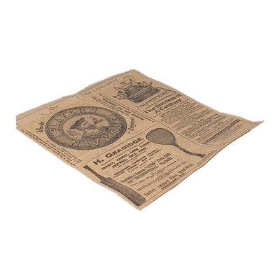 Bolsa para hamburguesa 13x14 cm papel periódico antigrasa (1000 piezas)