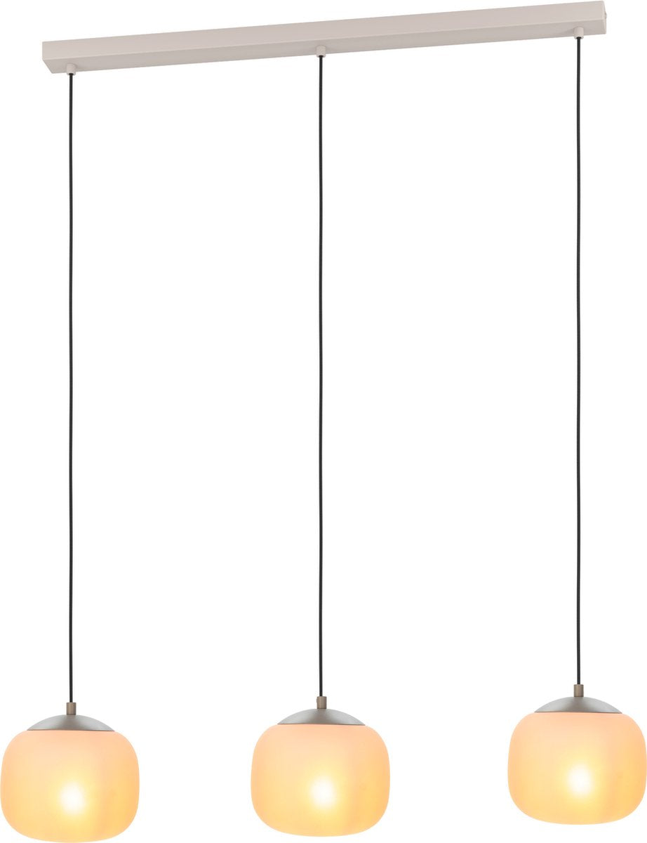 Lampada a sospensione Eglo cominio - e27 - 88,5 cm - color sabbia | tortora - vetro