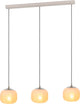 Lampada a sospensione Eglo cominio - e27 - 88,5 cm - color sabbia | tortora - vetro