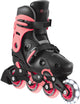 Pattini in linea Globber - go skate pink - rosa - regolabili 34-37 - ruote luminose - da 5 anni