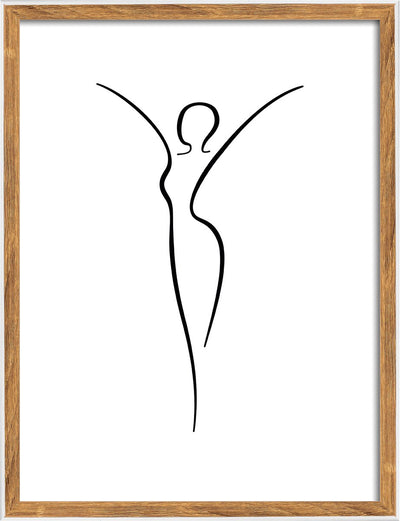 Silhouette Walther - cornice in legno - misura foto 30x40 cm - natura