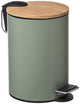 5five pedaalemmer - softclose - 3l - kakigroen - d17 x h24 cm - prullenbak voor badkamer