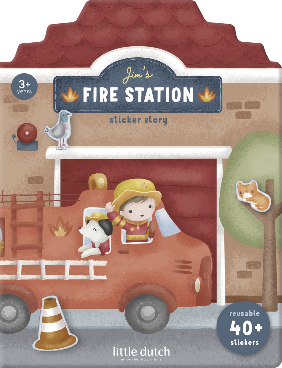 Little Dutch sticker sheets Jim's fire brigade