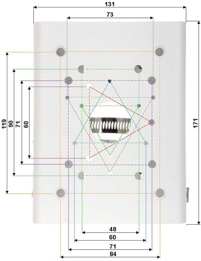 Dahua - serie pfa150-v2 - soporte de montaje de cámara - para tubo - metal blanco