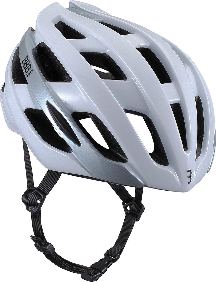 Bbb cycling hawk racefiets helm - medium: 54-58 cm - wielrenhelm - fietshelm volwassenen - sporthelm - glanzend wit - bhe-151