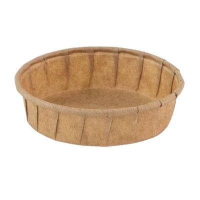 Bakje papier rond laag bruin 30ml (200 stuks)