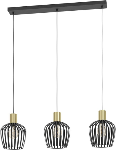 Lámpara colgante Eglo empoli - e27 - 90 cm - oro negro