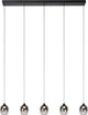 Lucide tamino - hanglamp - led dimbaar - 5x5,6w 3000k - zwart