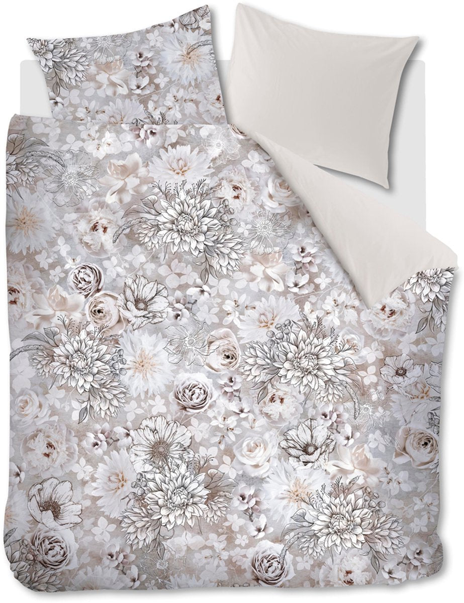 Riviera maison rivièra maison - funda nórdica floreciente - doble - 200x200 220 cm - arena