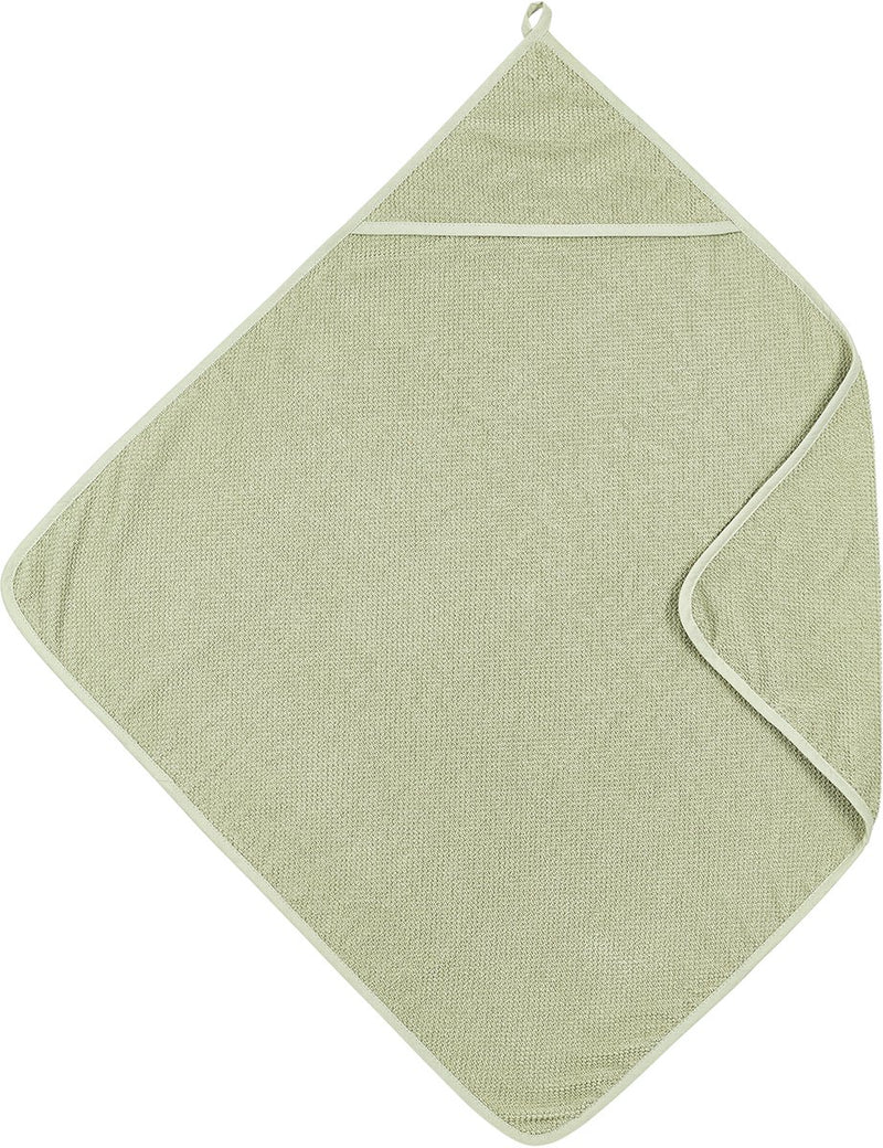 Meyco baby popcorn badcape - soft olive - 75x75cm