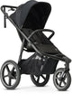 Deryan bolt hardloop kinderwagen - jogging buggy - muggennet - zwart