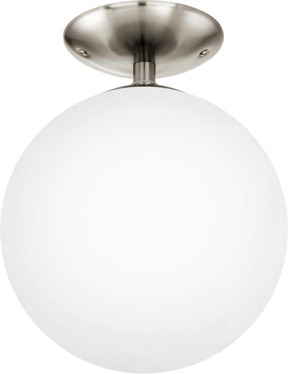Eglo rondo - plafondlamp - 1 lichts - ø250mm. - nikkel-mat - wit