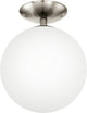 Eglo rondo - plafondlamp - 1 lichts - ø250mm. - nikkel-mat - wit