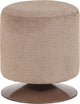Puf Woood islen con base giratoria - bouclé - marrón - 47x39x39