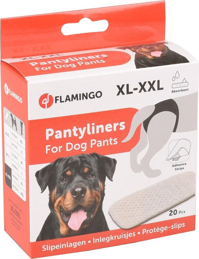 Salvaslip Flamingo para perros – pantalones térmicos para perros – tyna white l – 20 piezas – para incontinencia en celo