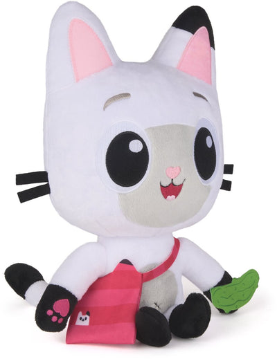Gabby's poppenhuis gabby’s poppenhuis de film – miauw-mazende interactieve pandy paws knuffel met 3 accessoires afneembare tas