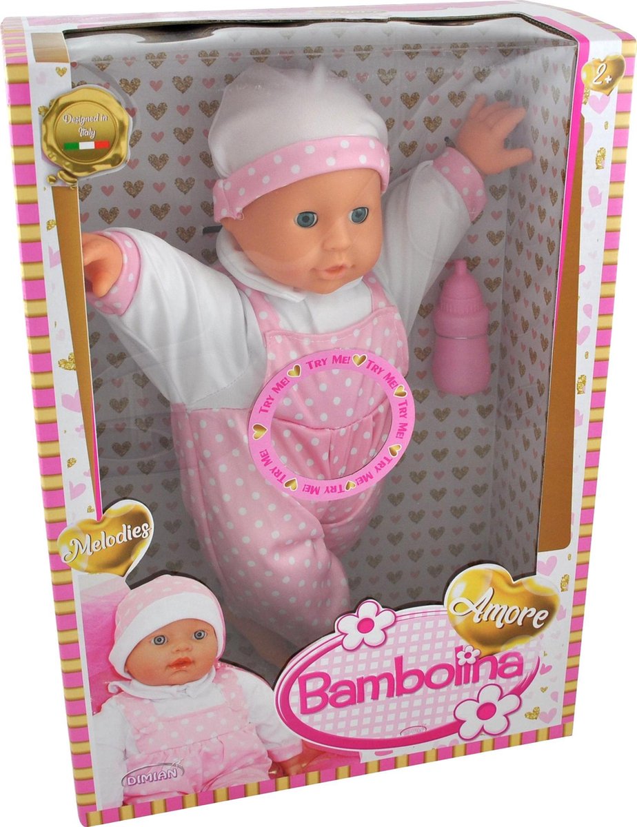 Dimian doll with baby sounds - amore - 40 cm.
