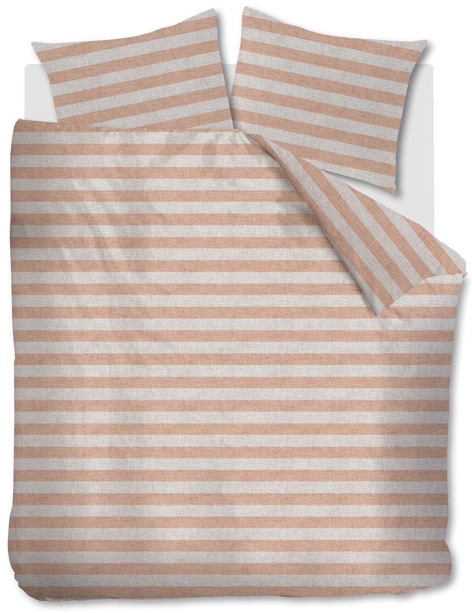 Vtwonen - copripiumino a righe vivaci - letti gemelli - 240x200 220 cm - rosa pastello