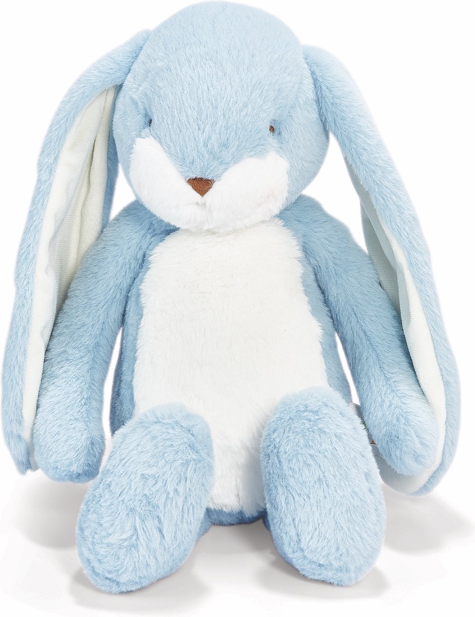 Bunnies by the bay coniglio floppy nibble - animale di peluche - peluche per bambini - dettagli ricamati - 44 cm - blu