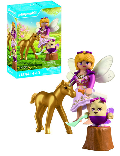 Playmobil: puledro di unicorno dorato con fata - 71844