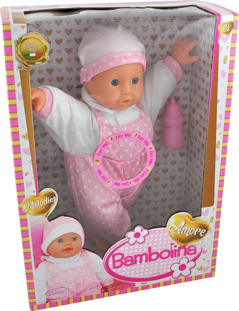 Muñeco Dimian con sonidos de bebe - amore - 40 cm.