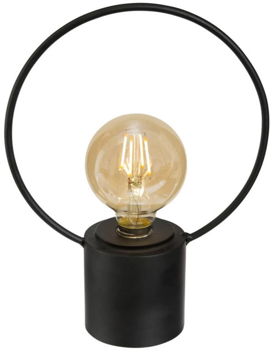 Lampada led Atmosphera - nera - metallo - senza cavo - h27,5 cm - vintage - lampada da tavolo lampada da notte